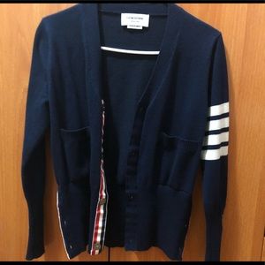 Four stripes navy cardigan
